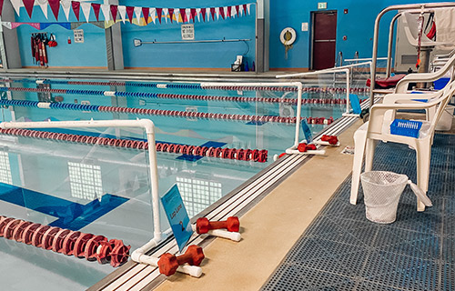 Swim lanes at the Norris Aquatic Center pool