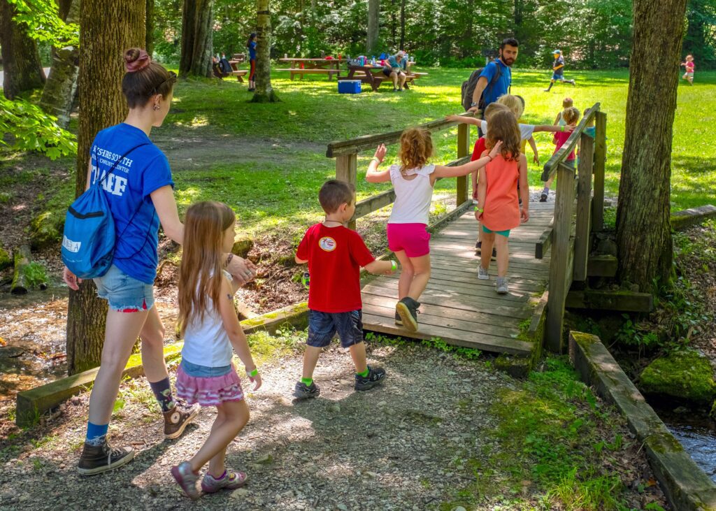 summer campers and counselors